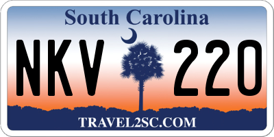 SC license plate NKV220