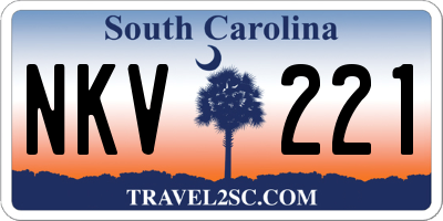 SC license plate NKV221