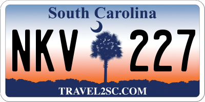 SC license plate NKV227