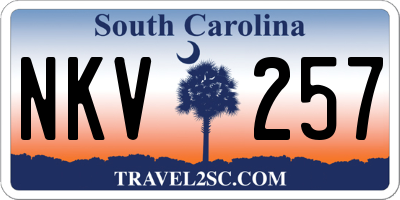 SC license plate NKV257