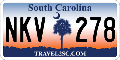 SC license plate NKV278