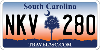 SC license plate NKV280