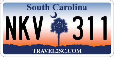 SC license plate NKV311