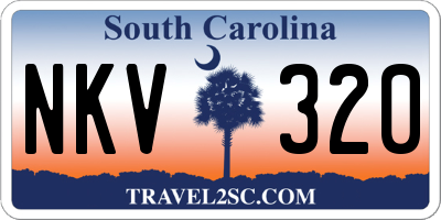 SC license plate NKV320