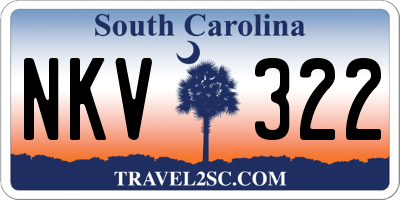 SC license plate NKV322