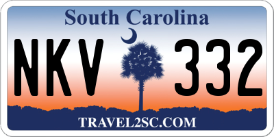 SC license plate NKV332