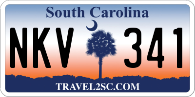 SC license plate NKV341