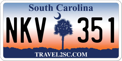 SC license plate NKV351