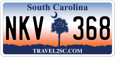 SC license plate NKV368