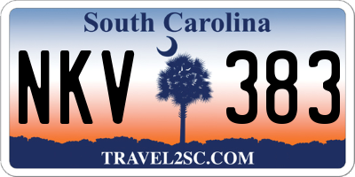 SC license plate NKV383