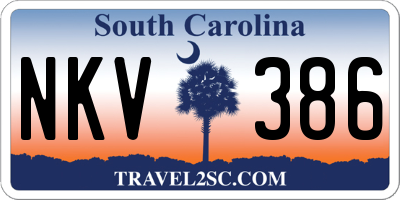 SC license plate NKV386