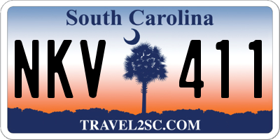 SC license plate NKV411