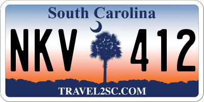 SC license plate NKV412