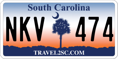 SC license plate NKV474