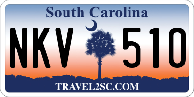 SC license plate NKV510