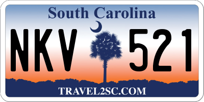 SC license plate NKV521
