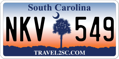 SC license plate NKV549