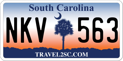 SC license plate NKV563