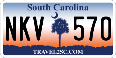 SC license plate NKV570
