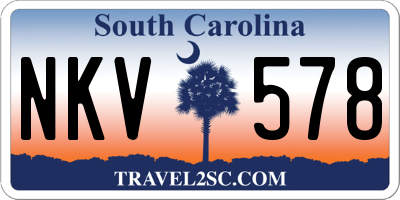 SC license plate NKV578