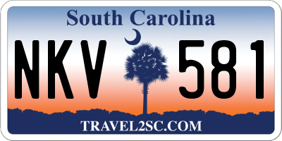 SC license plate NKV581