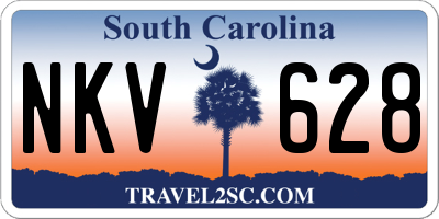 SC license plate NKV628