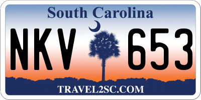 SC license plate NKV653