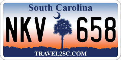 SC license plate NKV658