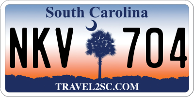 SC license plate NKV704