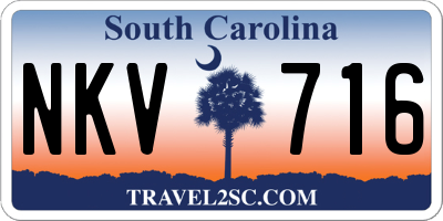SC license plate NKV716