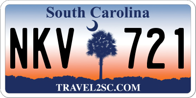 SC license plate NKV721