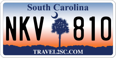 SC license plate NKV810