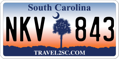 SC license plate NKV843