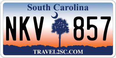 SC license plate NKV857