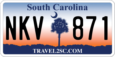 SC license plate NKV871