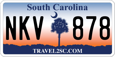SC license plate NKV878