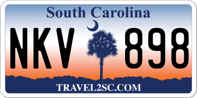 SC license plate NKV898