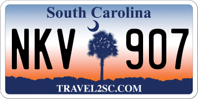 SC license plate NKV907