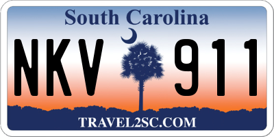 SC license plate NKV911