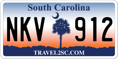 SC license plate NKV912