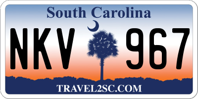 SC license plate NKV967