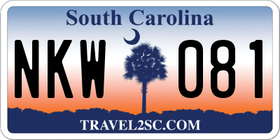 SC license plate NKW081