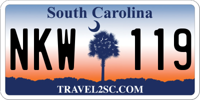 SC license plate NKW119
