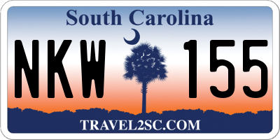 SC license plate NKW155