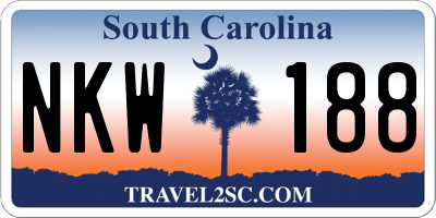 SC license plate NKW188
