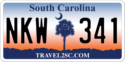 SC license plate NKW341