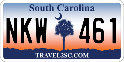 SC license plate NKW461