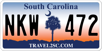 SC license plate NKW472