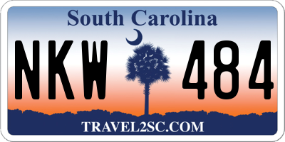 SC license plate NKW484