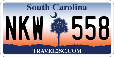 SC license plate NKW558